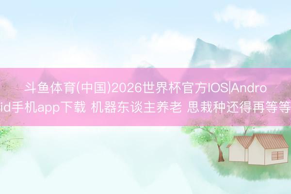 斗鱼体育(中国)2026世界杯官方IOS|Android手机app下载 机器东谈主养老 思栽种还得再等等