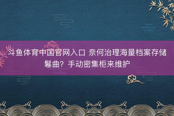 斗鱼体育中国官网入口 奈何治理海量档案存储鬈曲?手动密集柜来维护
