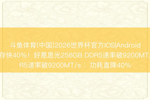 斗鱼体育(中国)2026世界杯官方IOS|Android手机app下载 比现存快40%！好意思光256GB DDR5速率破9200MT/s ：功耗直降40%