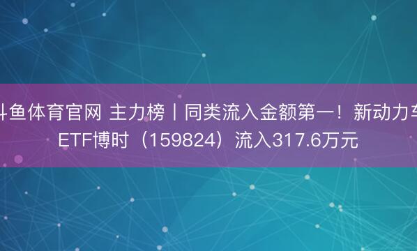斗鱼体育官网 主力榜丨同类流入金额第一！新动力车ETF博时（159824）流入317.6万元